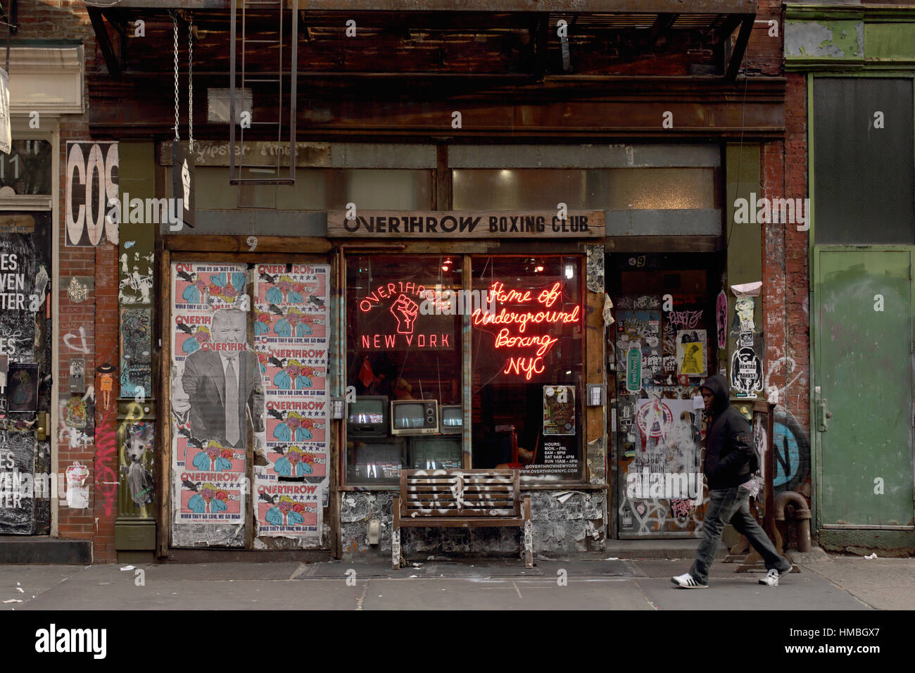Renversement Boxing Club à 9 Bleecker Street, New York Photo Stock - Alamy