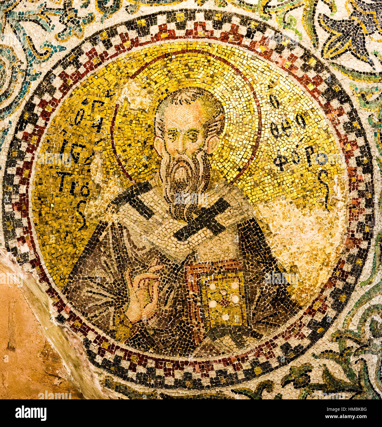 L'église Père Ignace d'Antioche rendant le doigt Trump, signe de l'église Pammakaristos, Istanbul, Turquie - le 11 octobre 2013, Banque D'Images