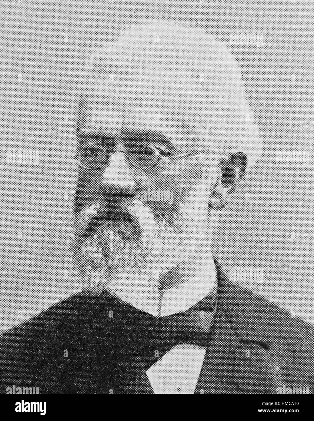 Adolf Tobler, 24 mai 1835, à Hirzel - 18 mars 1910, à Berlin, était un linguiste et philologue allemand, photo ou illustration, publié en 1892, l'amélioration numérique Banque D'Images