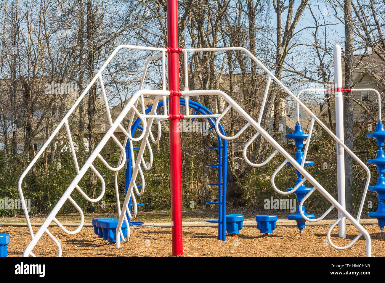 L'équipement de terrain dans un parc public. Banque D'Images