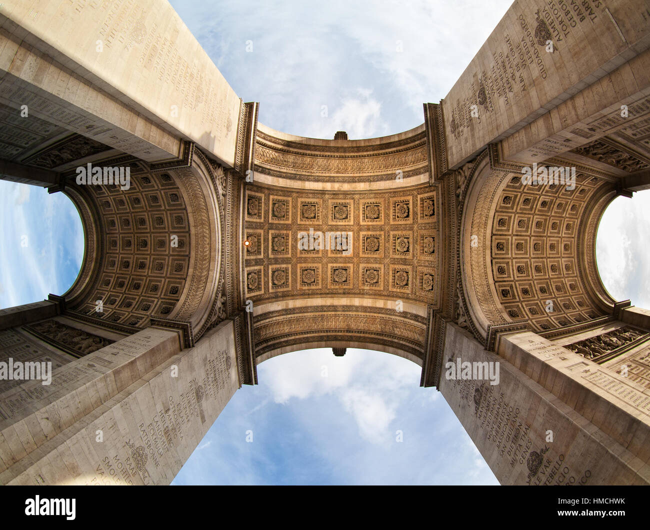 Sous l'Arc de Triomphe Banque D'Images Sous l'Arc de Triomphe Banque D'Images