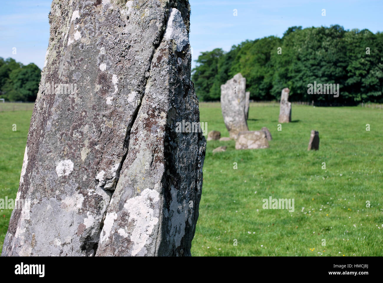 Menhirs en Ecosse Banque D'Images