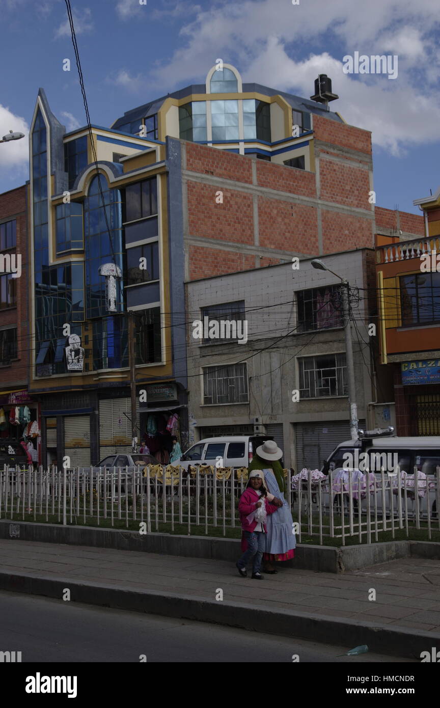 Chalet à El Alto, Bolivie, appelé aussi cholets Banque D'Images