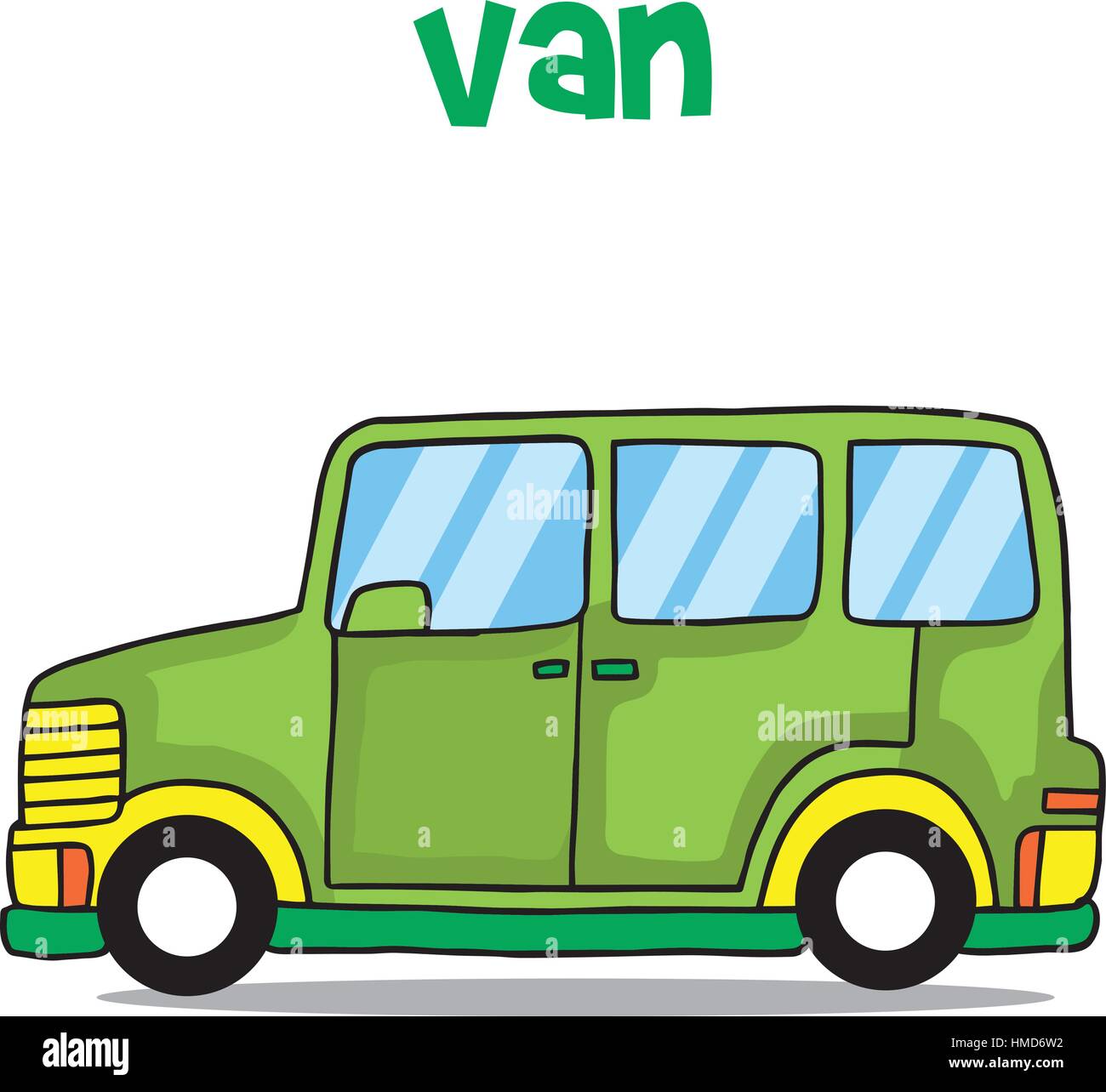 Illustration de van vert stock collection cartoon Illustration de Vecteur