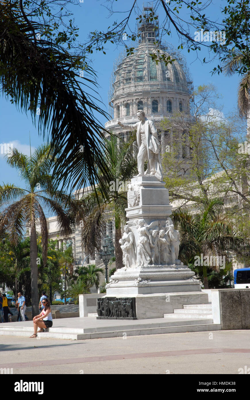 Monument José Marti, Parque Central, La Havane, Cuba. Banque D'Images