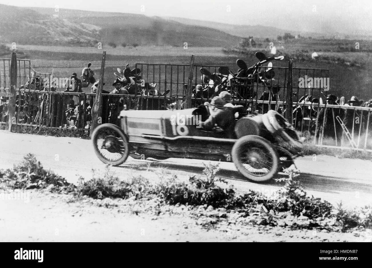 Bulletin de 1922 Targa Florio, Giulio Foresti roulant Banque D'Images