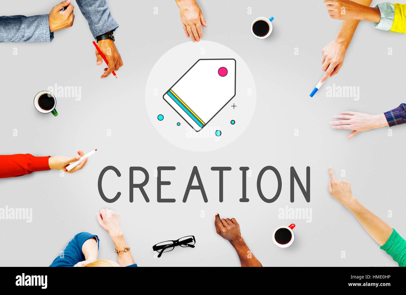 Idées de conception de logo de marque Imagination Tag Concept Banque D'Images