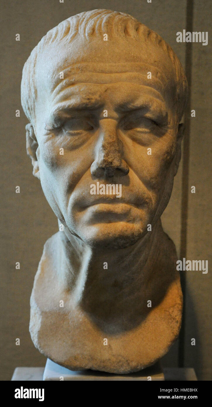 Jules César (100BC-44BC). Homme politique et général romain. Buste. Musée de la ville. Château de Malmö. La Suède. Banque D'Images