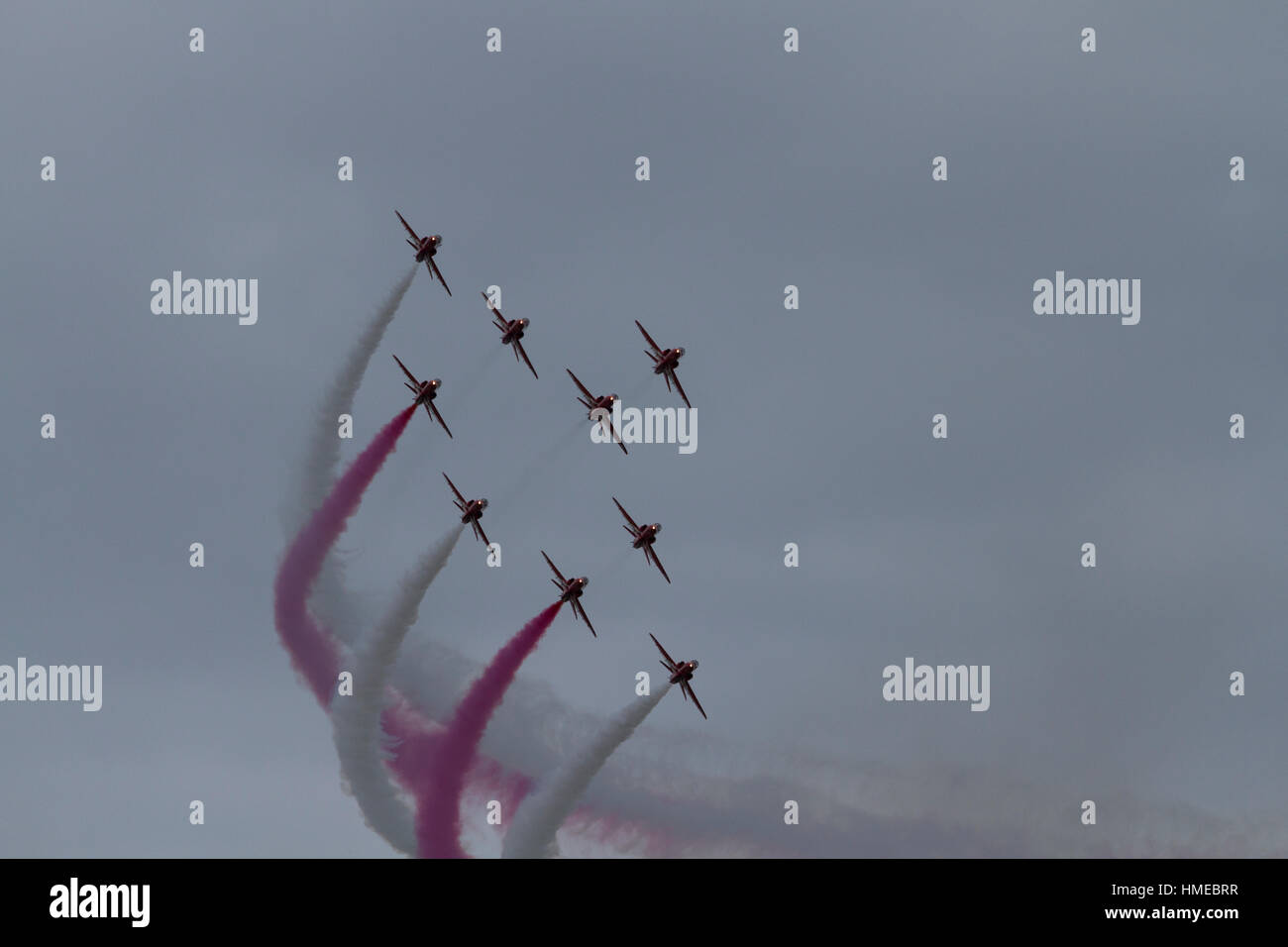 Les flèches rouges à Scotland's National Airshow 2016 Banque D'Images