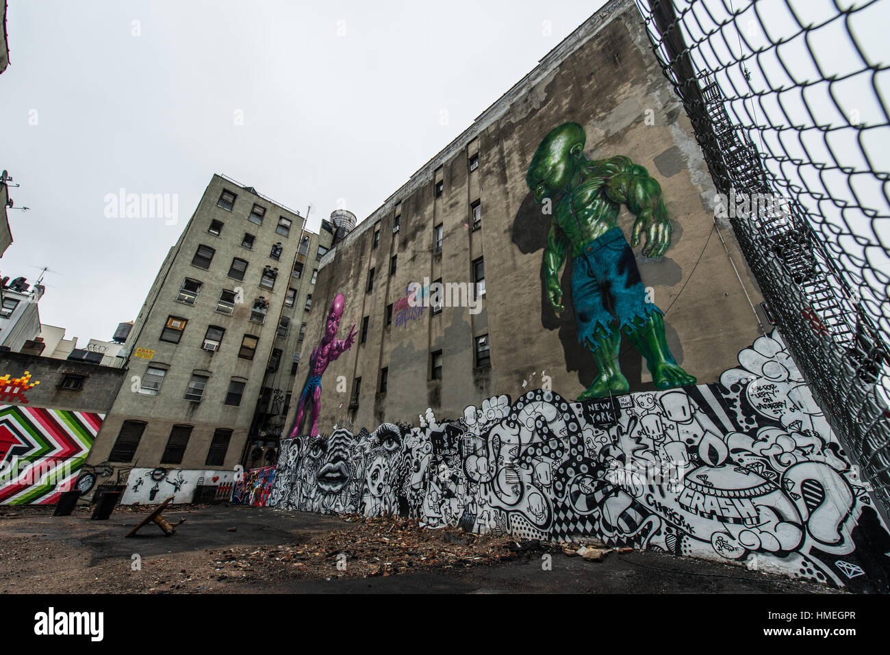 La vie de la rue de Little Italy et Chinatown new york city Banque D'Images