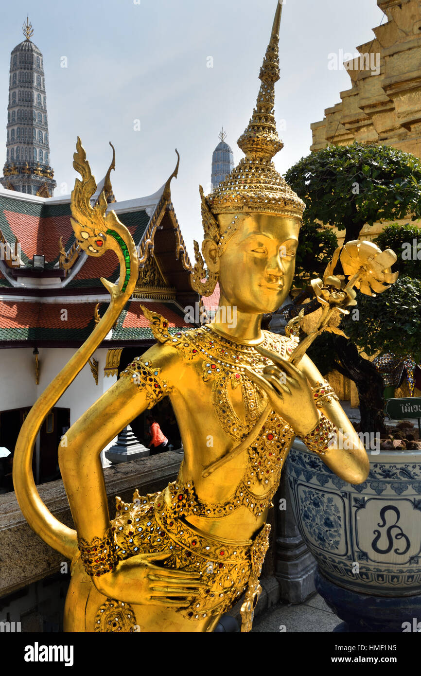 Wat Phra Kaew - Temple d'Emeraude - Grand Palace Bangkok Thaïlande Banque D'Images