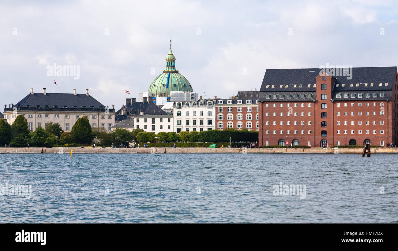 Voyage Danemark - bord de l'édifice avec de la fonte Royal Collection, à l'ouest de l'Inde et de l'entrepôt de la coupole de l'église de marbre (Frederik's Chu Banque D'Images