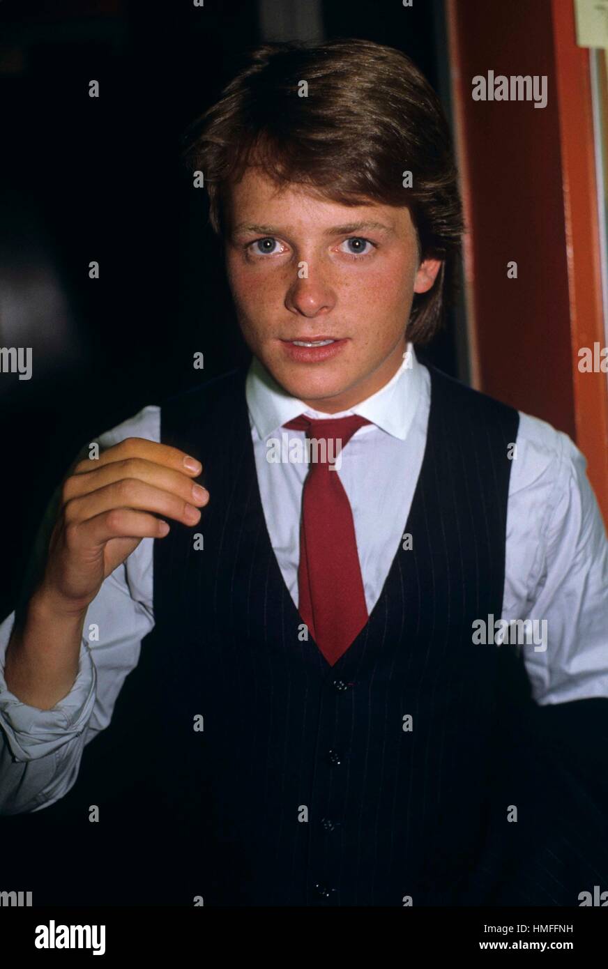 Acteur canado-américain, Michael J. Fox photographié en juillet 1984. Banque D'Images