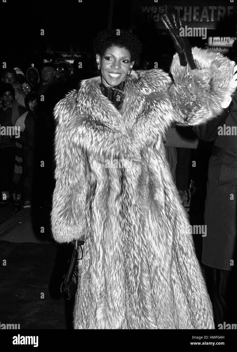 Melba Moore participant à la Soirée d'ouverture de rendement thye nouvelle comédie musicale à succès de Broadway DREAMGIRLS à l'Imperial Theatre de New York. 20 décembre 1981 Banque D'Images