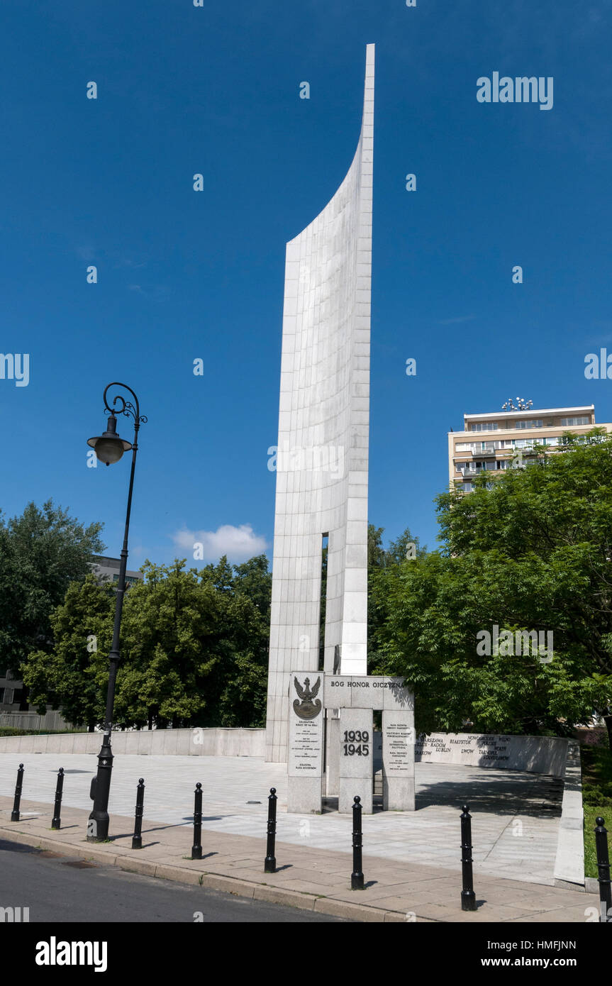 Polskiego Panstwa Podziemnego j'AK ( Monument résistance polonaise et de l'état de l'Armée de l'intérieur) à Varsovie) en milieu rural, près de la guerre du parlement polonais Banque D'Images