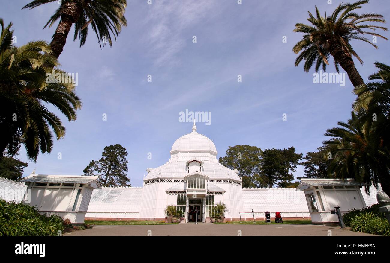 Conservatoire de l'image grand angle San Francisco Golden Gate Park Banque D'Images