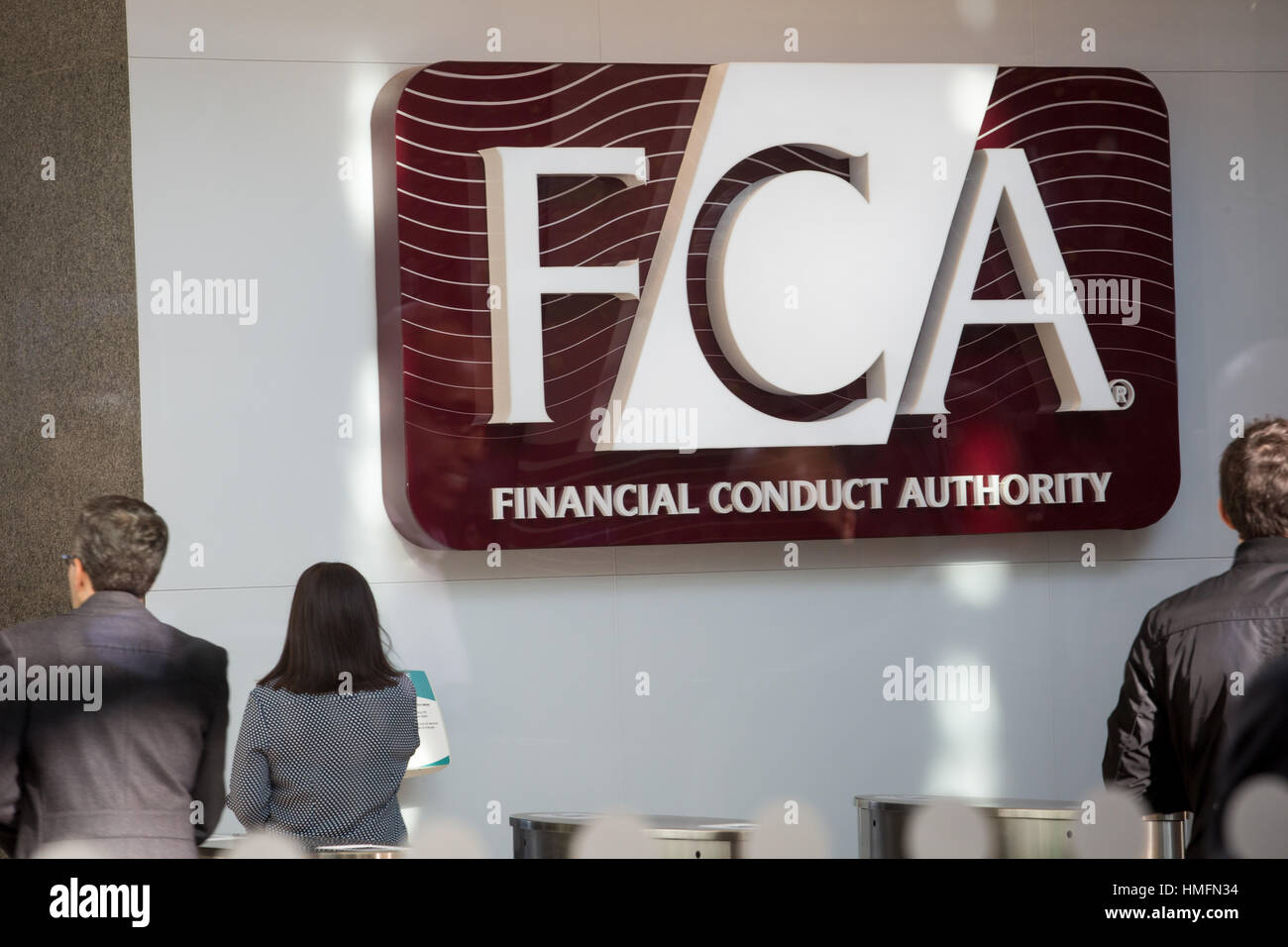 Bureaux de la FCA, réception de l'Autorité de conduite financière Banque D'Images