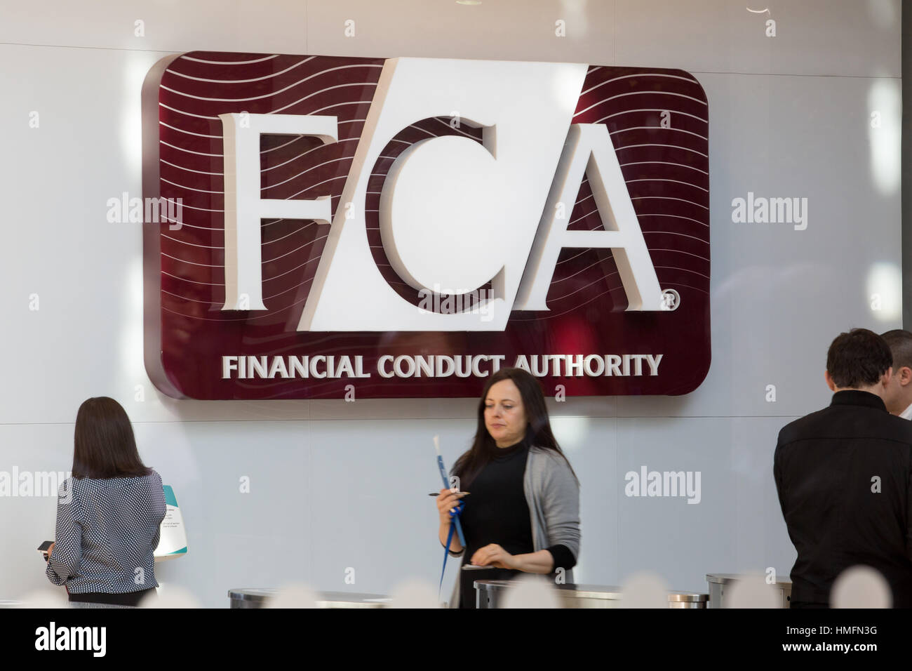 Bureaux de la FCA, réception de l'Autorité de conduite financière Banque D'Images