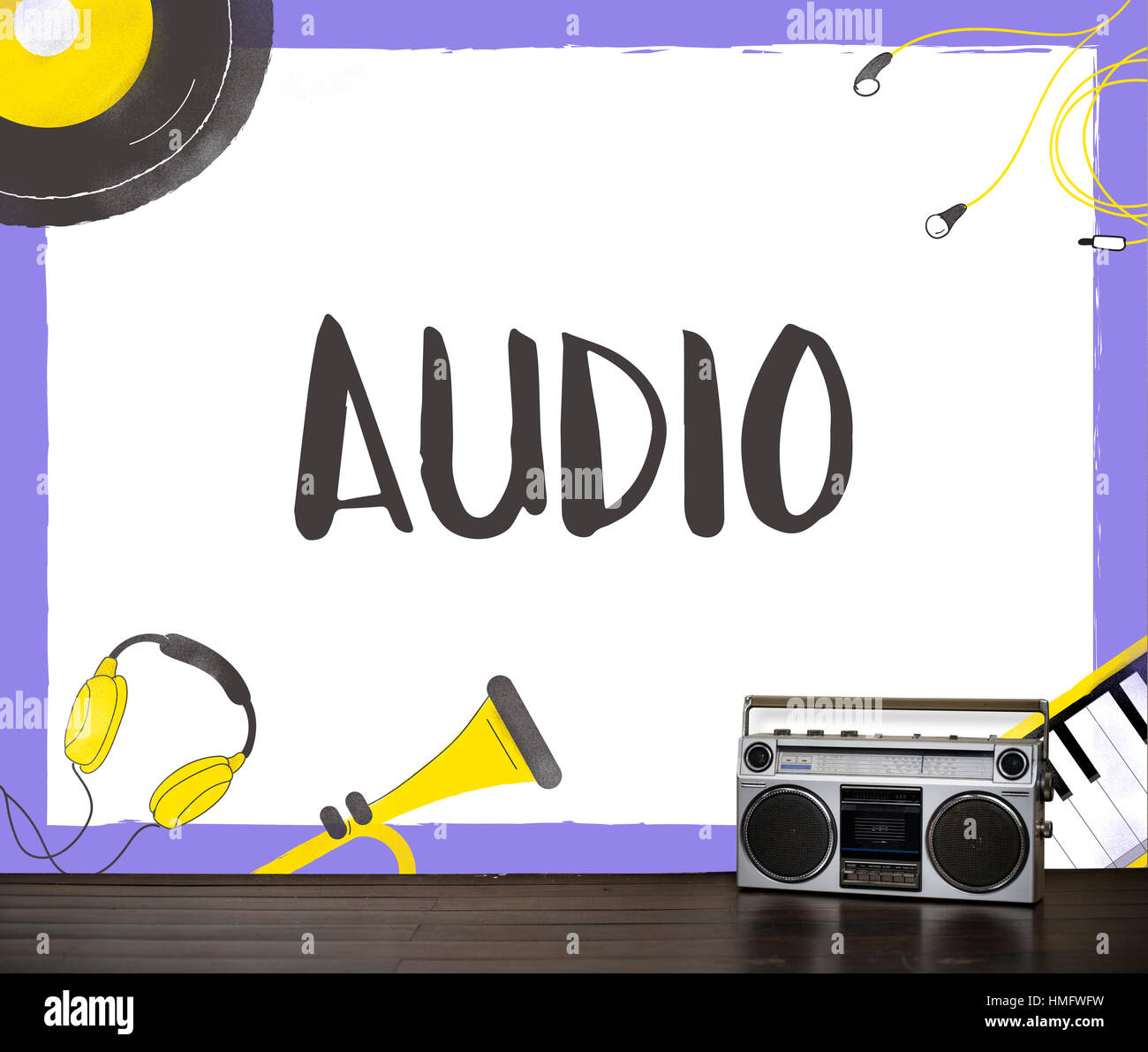 Le streaming audio divertissement loisirs musique Banque D'Images