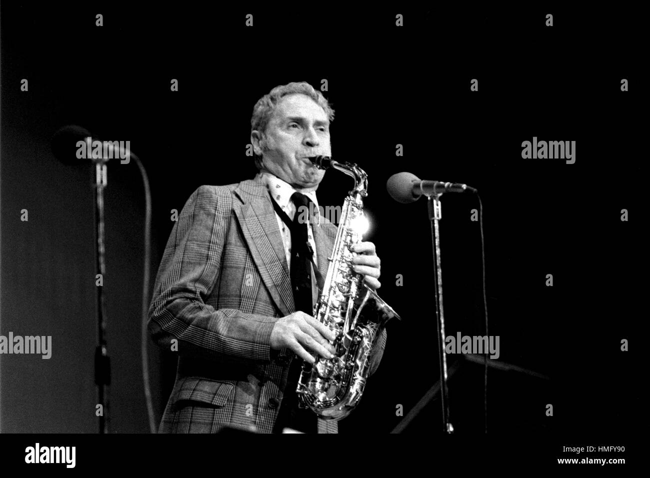 Bruce Turner, saxophone alto, 1979 Banque D'Images