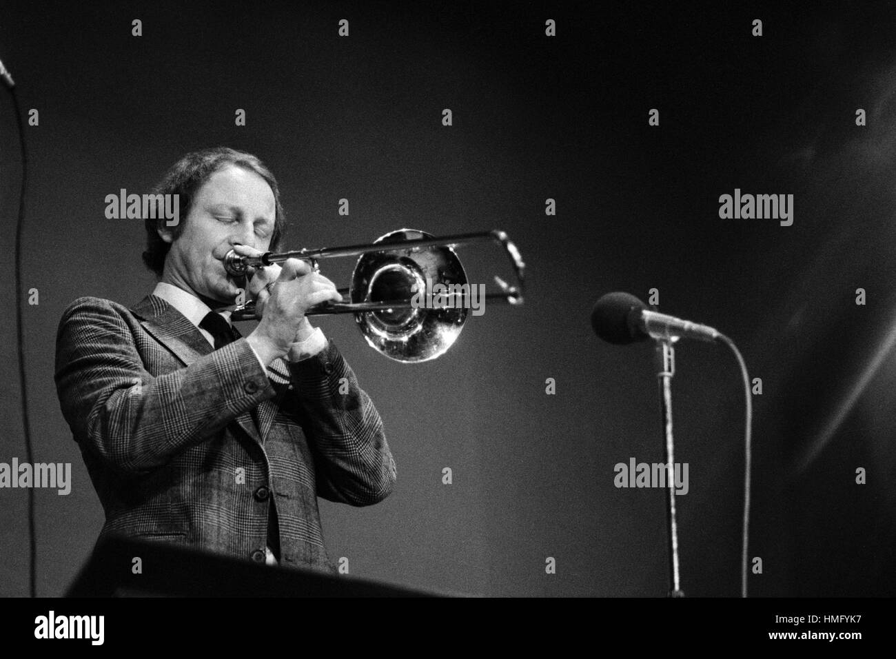 Roy Williams, trombone, 1979 Banque D'Images