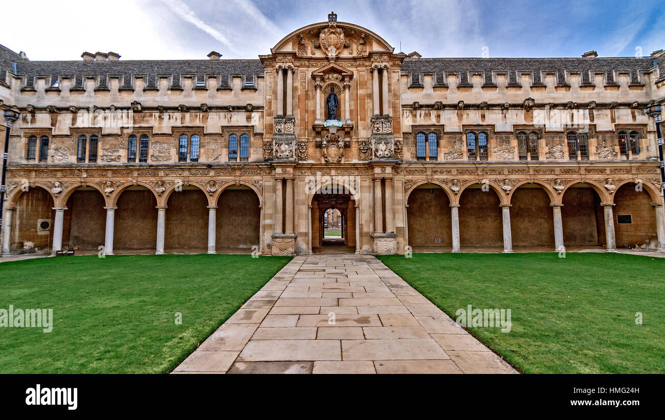 L'avant du quadrilatère arrière St. John's College Oxford UK Banque D'Images