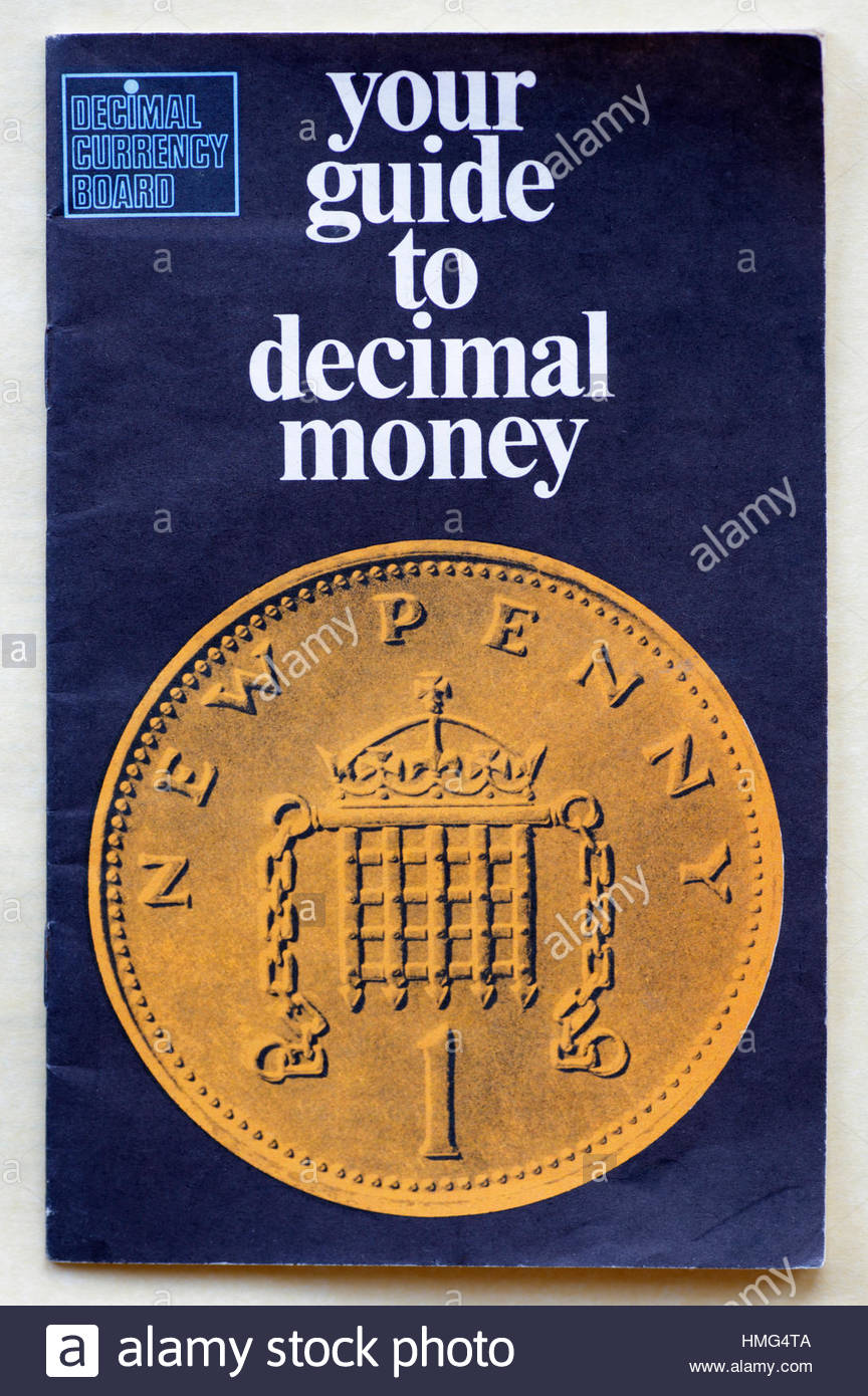 Royaume-uni guide de l'argent gouvernemental décimal de 1971 Banque D'Images