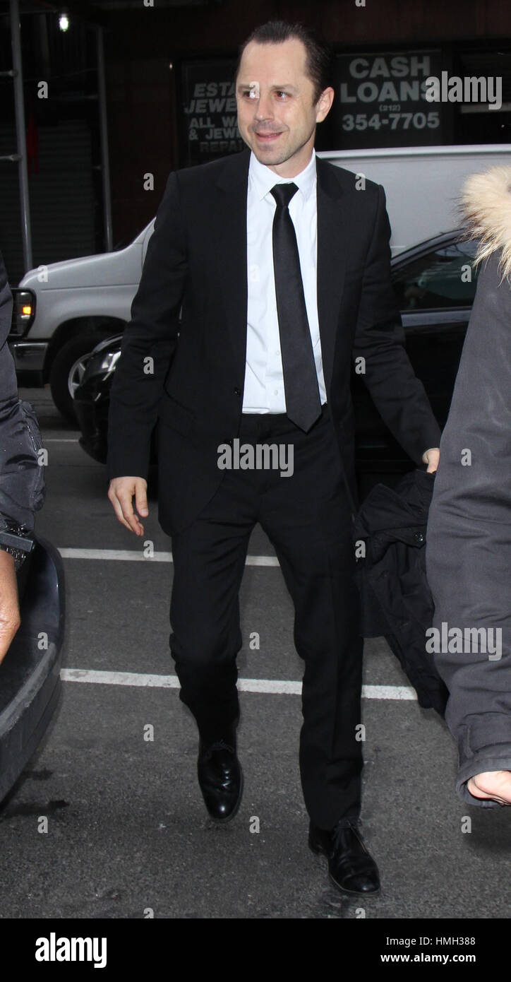 New York, NY, USA. 06Th Feb 2017. Giovanni Ribisi vu à NBC Studios après une apparition NBC's Today Show à New York le 3 février 2017. Credit : Rw/media/Alamy Punch Live News Banque D'Images