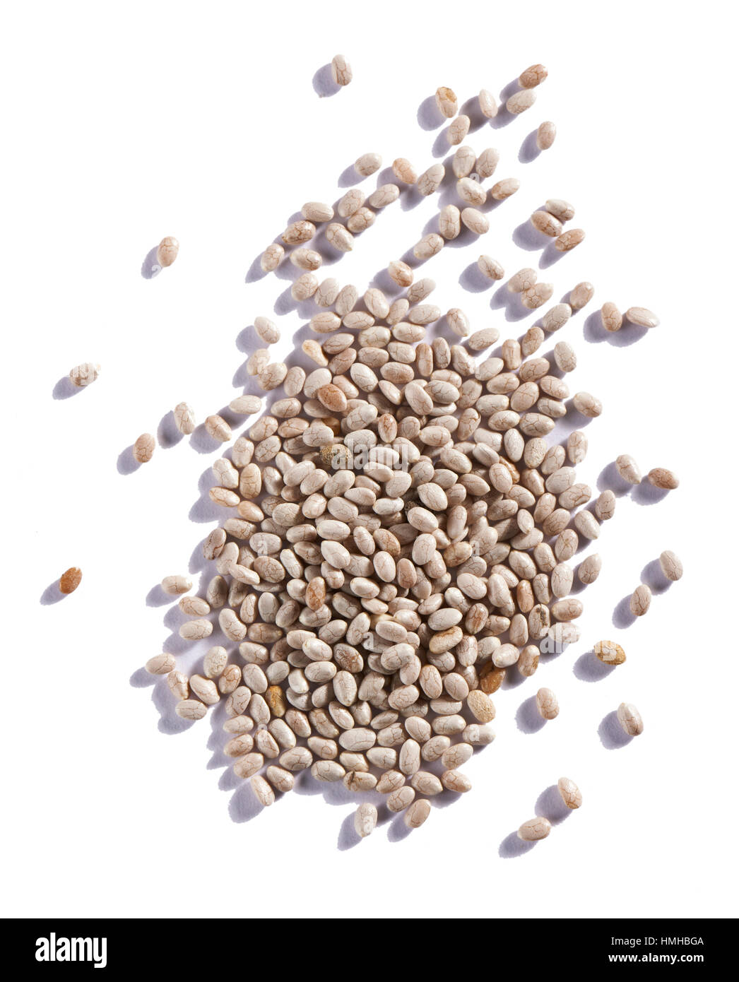 Découper une image d'un échantillon de graines de chia Banque D'Images