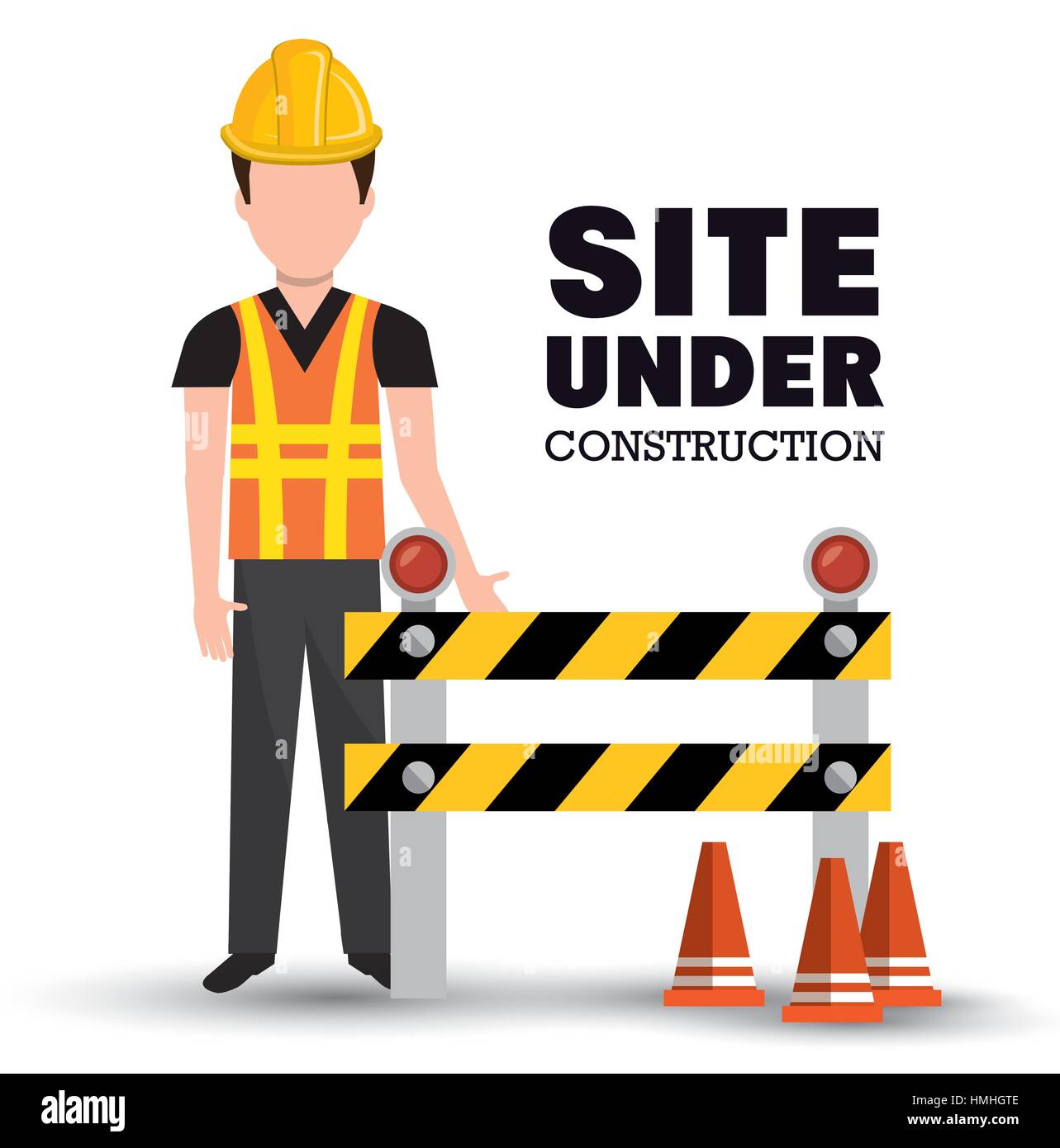 Sur le site professionnel de construction Conception d'illustration vectorielle Illustration de Vecteur