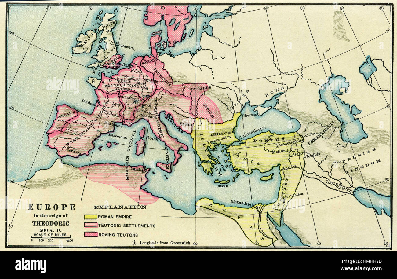 carte de l’europe Banque D'Images