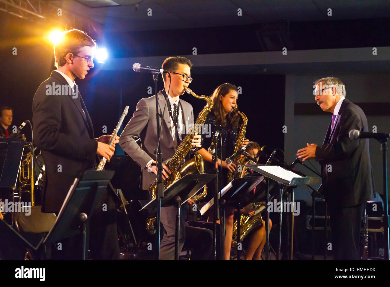 FESTIVAL DE JAZZ DE MONTEREY HIGH SCHOOL ALLSTARS effectuer lors du 59ème Festival de Jazz de Monterey, Californie Banque D'Images