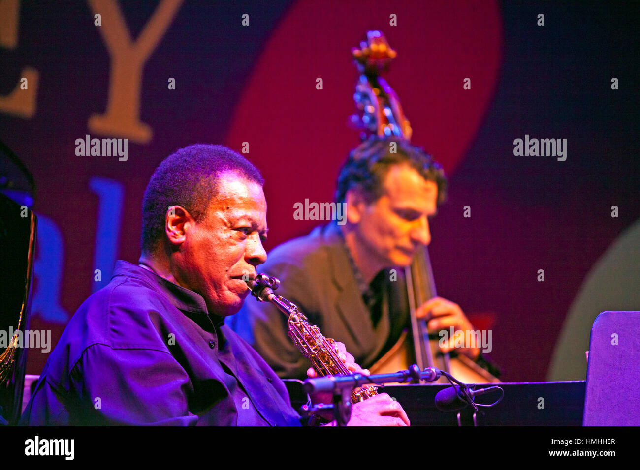 Le WAYNE SHORTER QUARTET interprète à la 59e Festival de Jazz de Monterey, Californie Banque D'Images