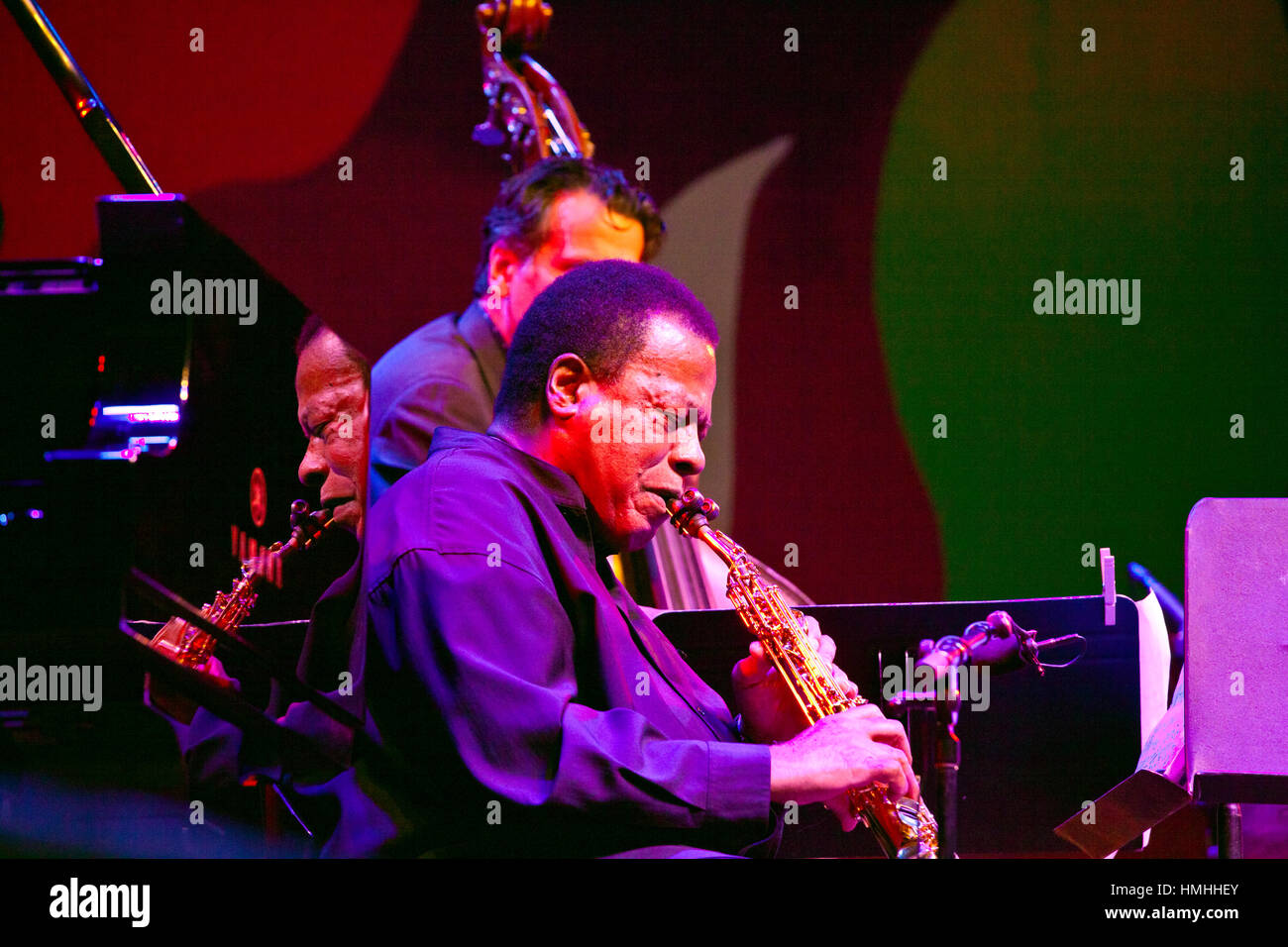 Le WAYNE SHORTER QUARTET interprète à la 59e Festival de Jazz de Monterey, Californie Banque D'Images