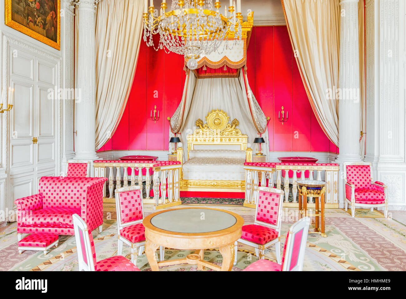 VERSAILLES, FRANCE - Juillet 02, 2016 : Chambery(Appartements) de l'Impératrice au Grand Trianon. Château de Versailles. La France. Banque D'Images