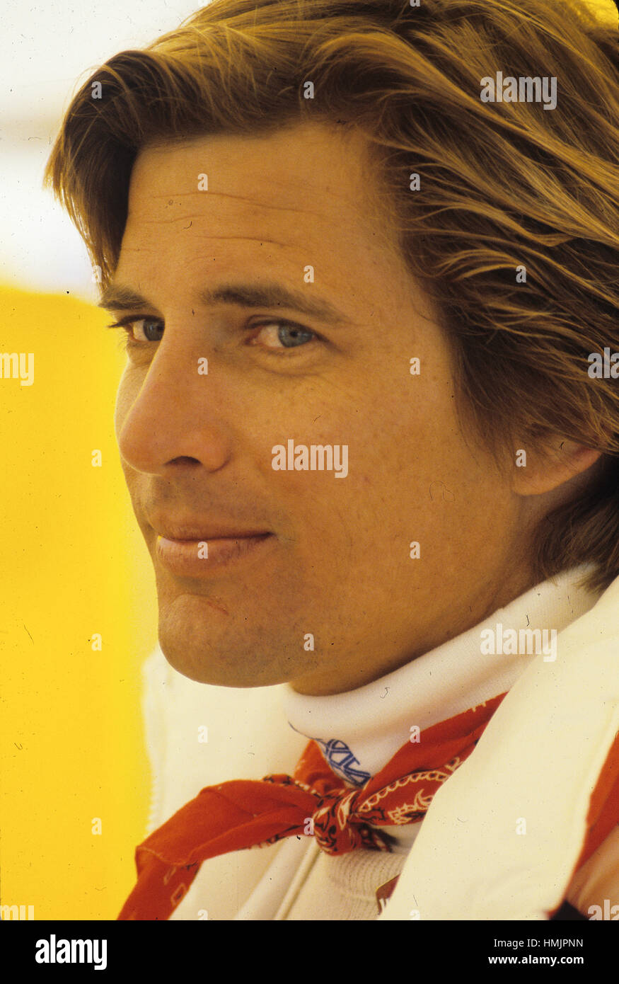 Dirk Benedict illustré par Nancy Barr. Banque D'Images