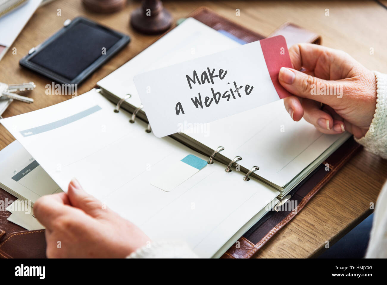 Faire un site Internet Développement Web Concept réseau de médias sociaux Banque D'Images