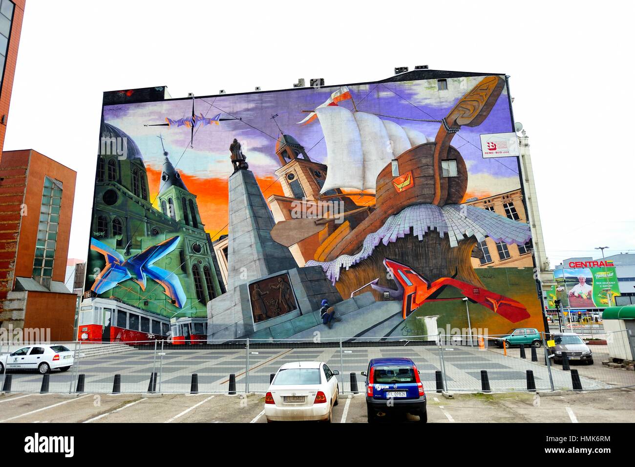 Ville de Lodz est connue pour de plus en plus de formes d'art de rue ...