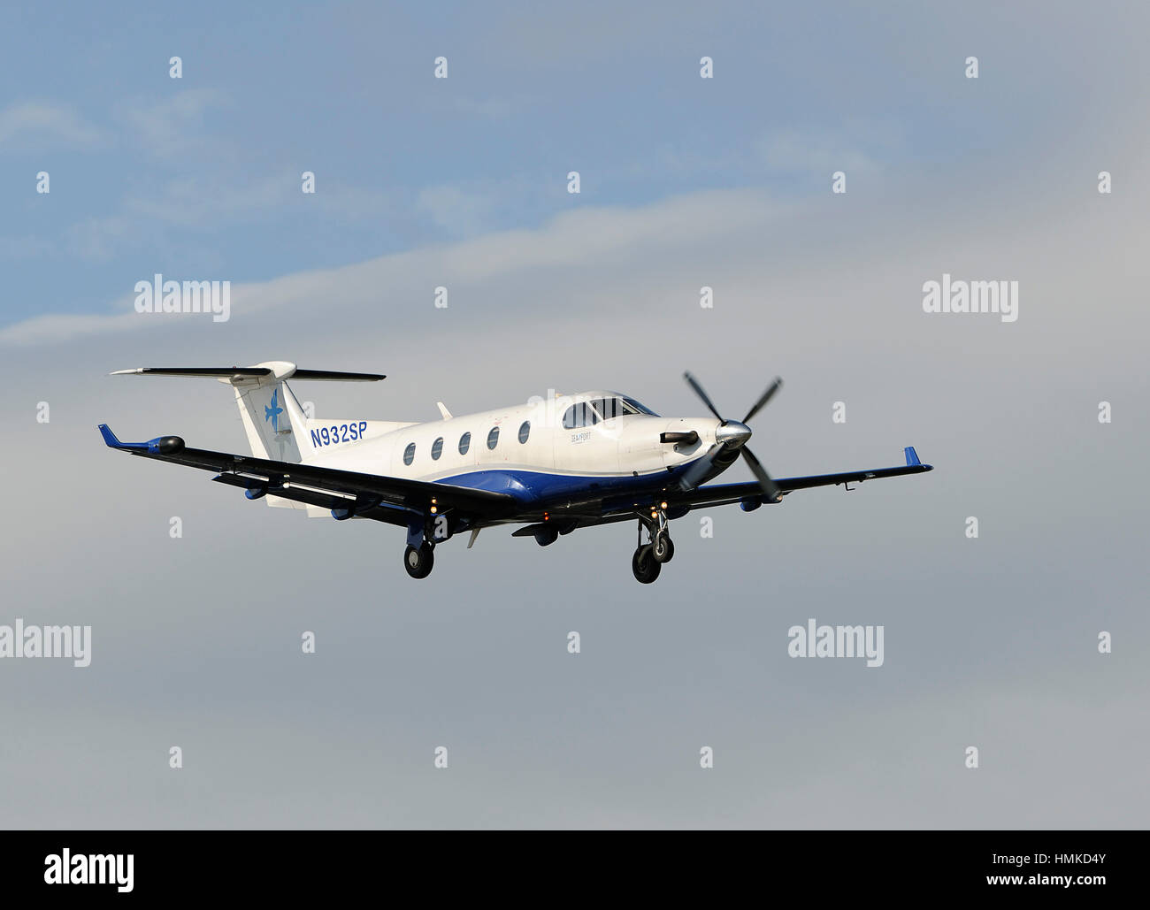 SeaPort Airlines Pilatus PC-12 sur l'approche finale Banque D'Images