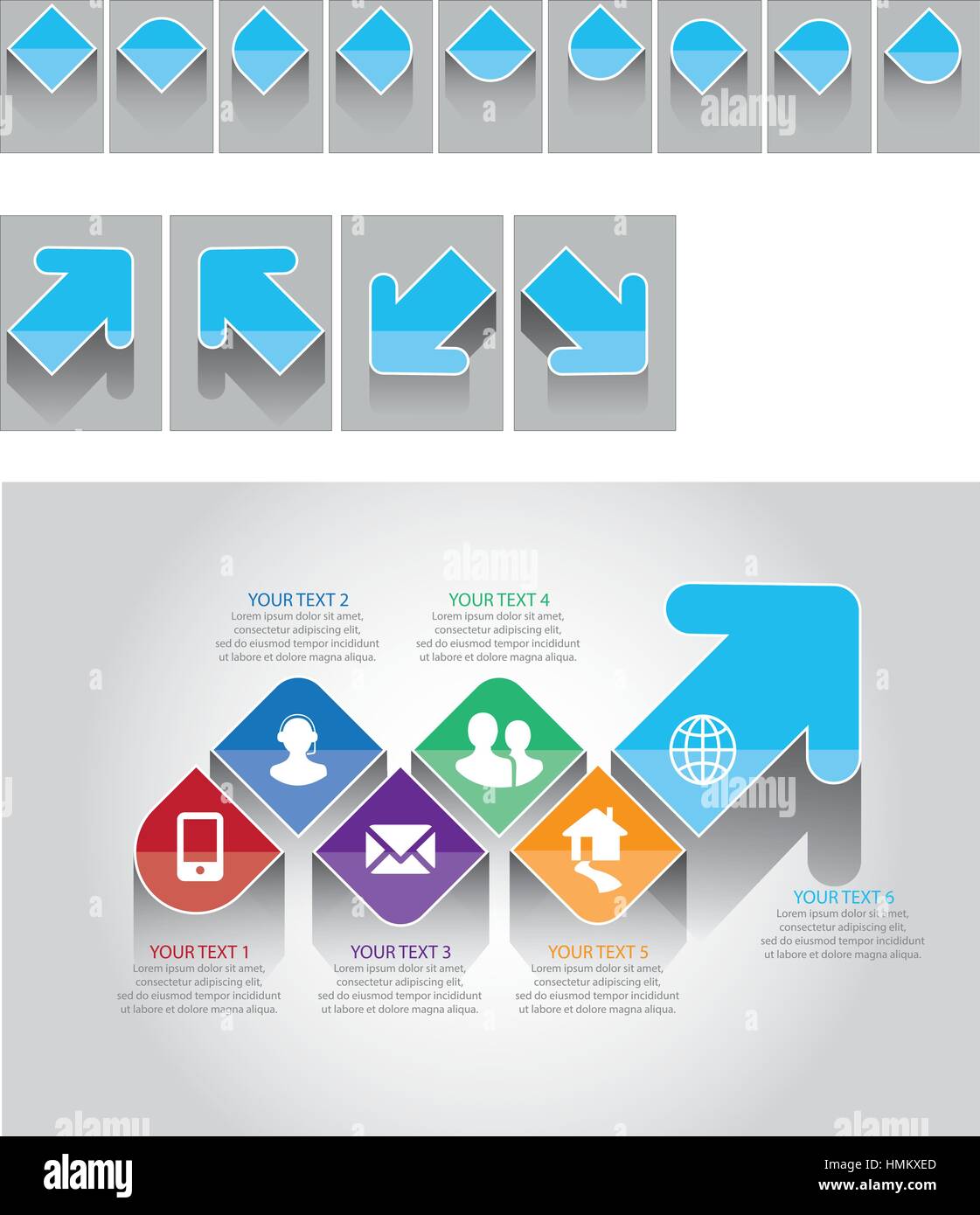 Créer de belles infographies en utilisant le vecteur des infographies sur boîte de construction de cet ensemble. Formes et couleurs de la moissonneuse-batteuse,texte. Illustration de Vecteur