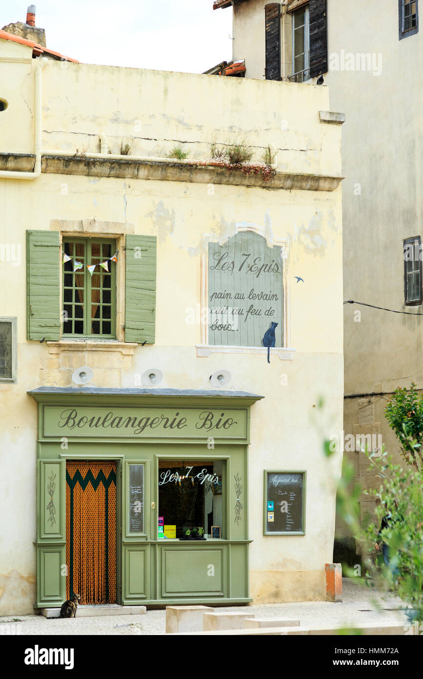 Ancienne Boulangerie à Tarascon, Provence, France Banque D'Images