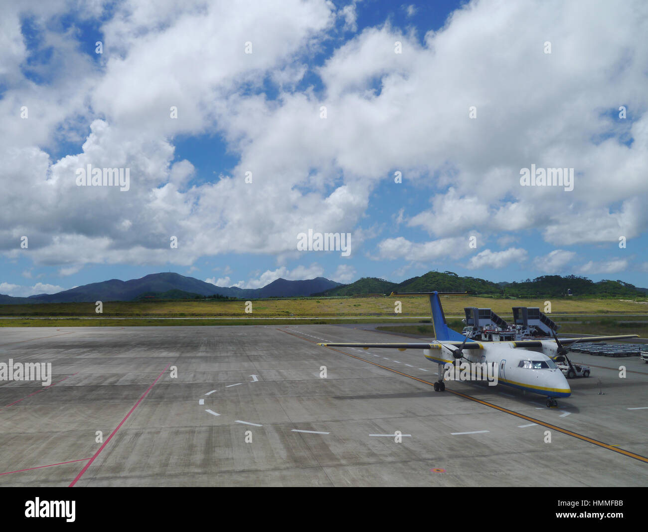 L'aire de l'aéroport de nouveau l'aéroport d'Ishigaki, Japon Okinawa Banque D'Images