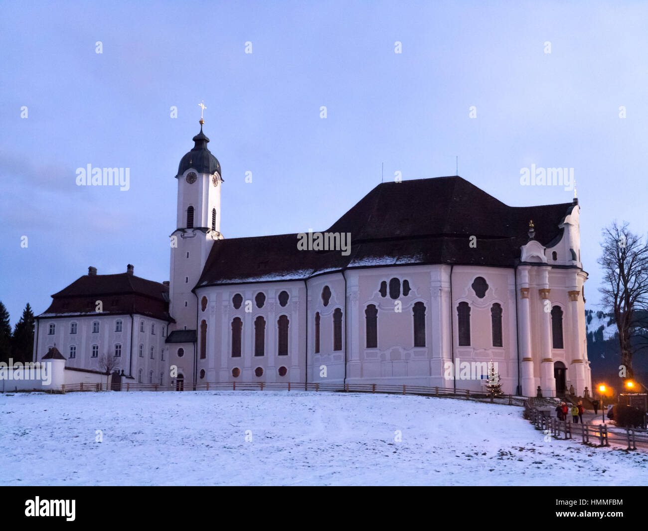 Wieskirche (église de pèlerinage de Wies en anglais) est Patrimoine de l'église en Bavière, Allemagne. Banque D'Images