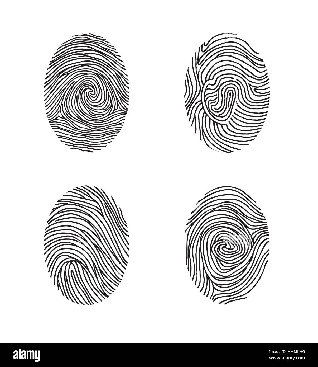 Jeu d'empreintes digitales. lswirl résumé des éléments de décoration en ligne avec les doigts pour imprimer Illustration de Vecteur