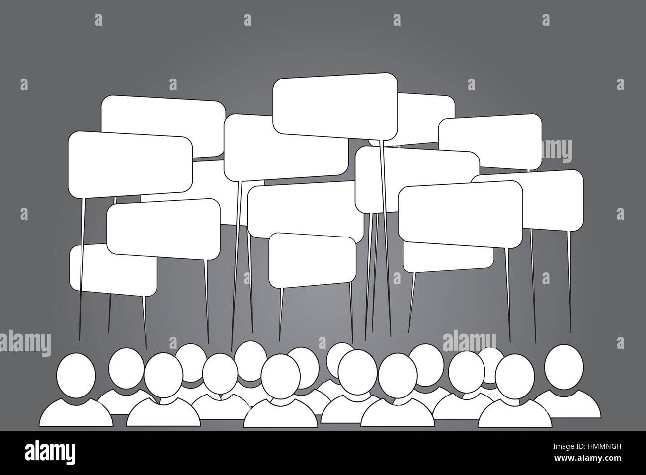 Concept communautaire - les gens parler : vector illustration Banque D'Images Concept communautaire - les gens parler : vector illustration Banque D'Images