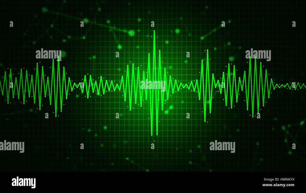 Résumé d'onde du spectre audio affichage graphique pour le son, la musique, l'enregistrement, de la parole et de l'arrière-plan de reconnaissance vocale Banque D'Images