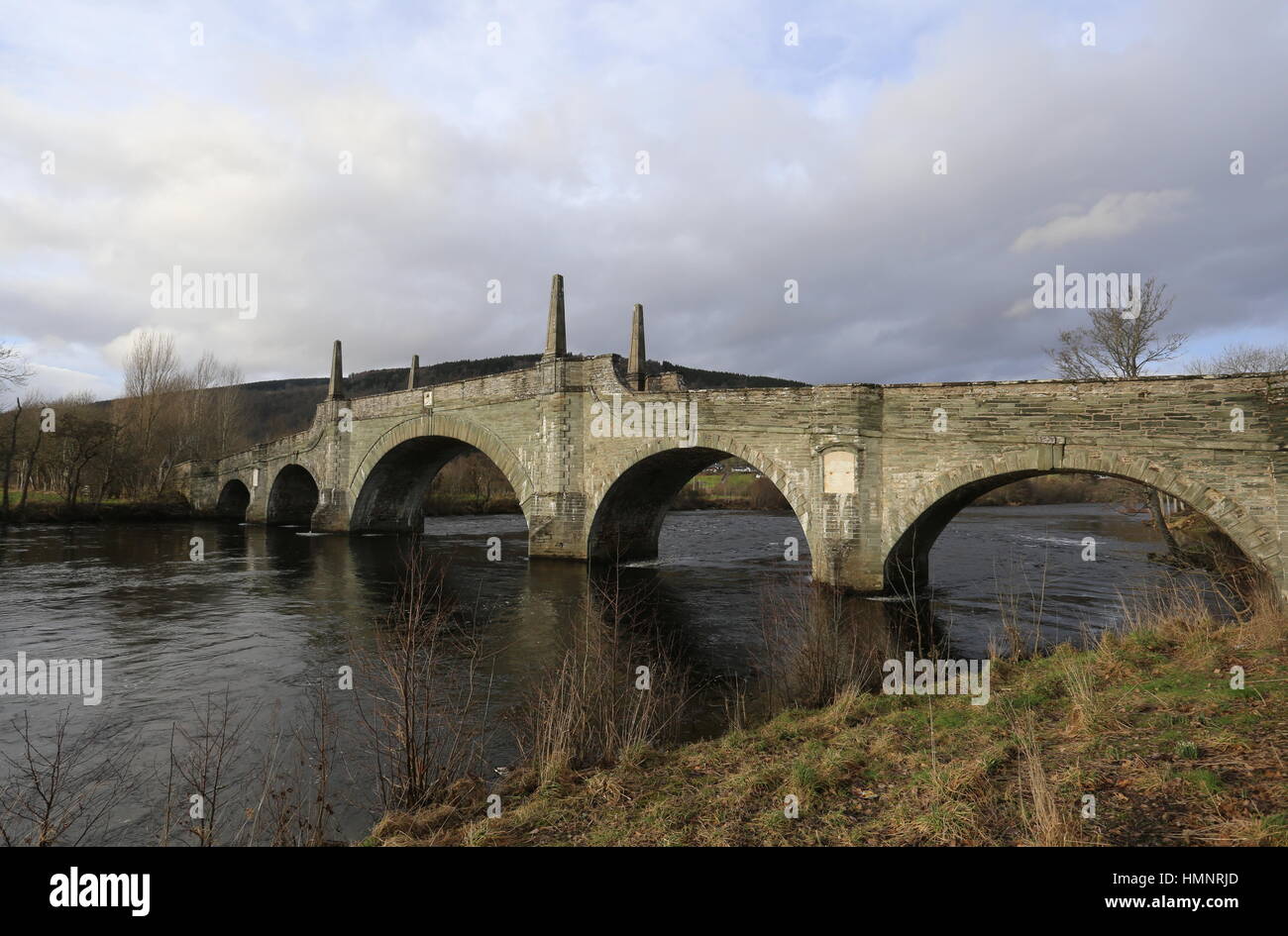 Le Général Wade's bridge sur la rivière Tay en Écosse aberfeldy février 2017 Banque D'Images