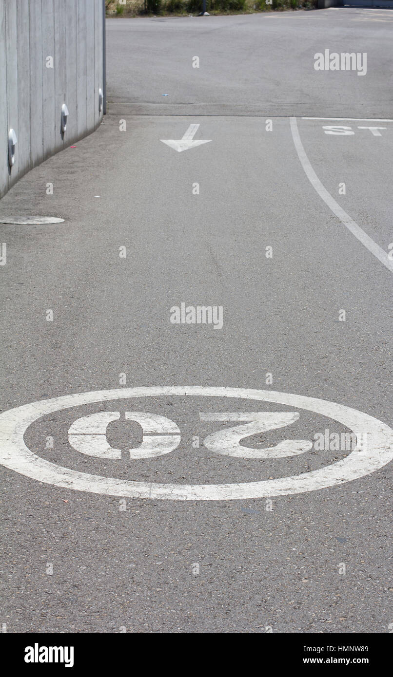 20km/h de la vitesse" Banque D'Images