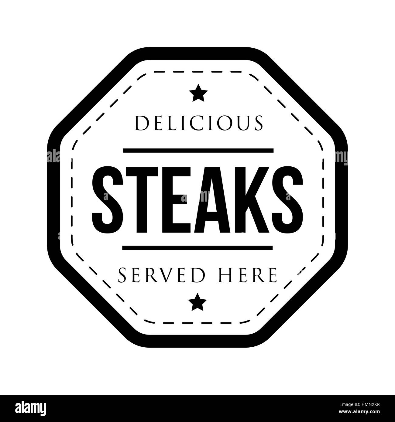 Steak vintage stamp Illustration de Vecteur