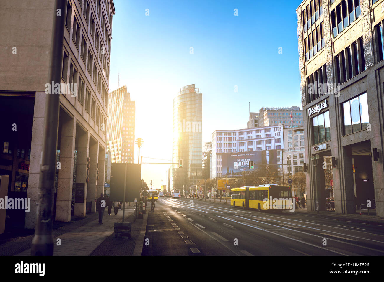 Berlin, Allemagne - le 22 janvier 2017. La Potsdamer Platz est l'une des places les plus importantes de Berlin. Situé dans le quartier de Mitte et est d'attirer l Banque D'Images